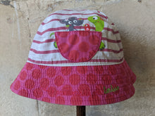 Load image into Gallery viewer, DPAM Preloved Baby Sun Hat Pink Stripes Tortoise
