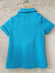 French 70s Bright Blue A-Line Shirt 12 Months