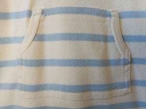 Classic Breton Stripe Baby Blue Tunic Dress - 6 Months