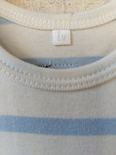 Load image into Gallery viewer, Classic Breton Stripe Baby Blue Tunic Dress - 6 Months
