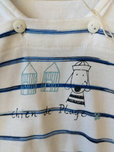Load image into Gallery viewer, Cute Petit Chien Blue Stripe Cotton Beach Tunic - 6 Months
