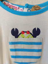 Load image into Gallery viewer, NEW Cute Crab Blue Striped Cotton Shorts &amp; Top Set - 6 Months
