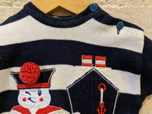 Load image into Gallery viewer, Incredible Vintage Nautical Romper by Creations Paris - 3 Months
