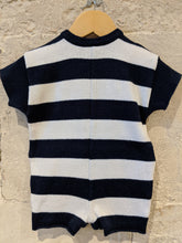 Load image into Gallery viewer, Incredible Vintage Nautical Romper by Creations Paris - 3 Months
