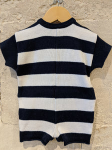 Incredible Vintage Nautical Romper by Creations Paris - 3 Months