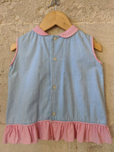 Load image into Gallery viewer, Sky Blue &amp; Sweetie Pink Vintage Chick Cotton Tunic - 12 Months
