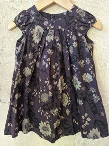Bout'Chou cotton A-Line Floral Dress - 12 Months