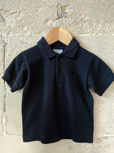 Load image into Gallery viewer, Petit Bateau Navy Cotton Polo Shirt - 12 Months
