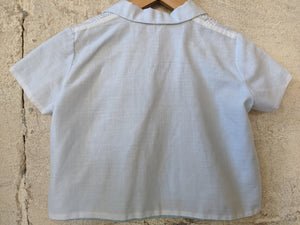 French Antique Shirt with Broderie Panelling - 12 Months