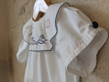 Load image into Gallery viewer, French Antique Sailing Boat White Tunic 6 Months
