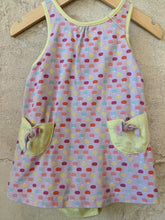 Load image into Gallery viewer, Beautiful Scandi Style Apple Print Dress with Vest 9 Months
