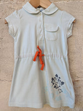 Load image into Gallery viewer, Fabulous Turquoise Polka Dot French T Shirt Dress - 12 Months
