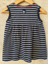 Load image into Gallery viewer, Navy Soft Cotton French Striped Tunic 18 Months
