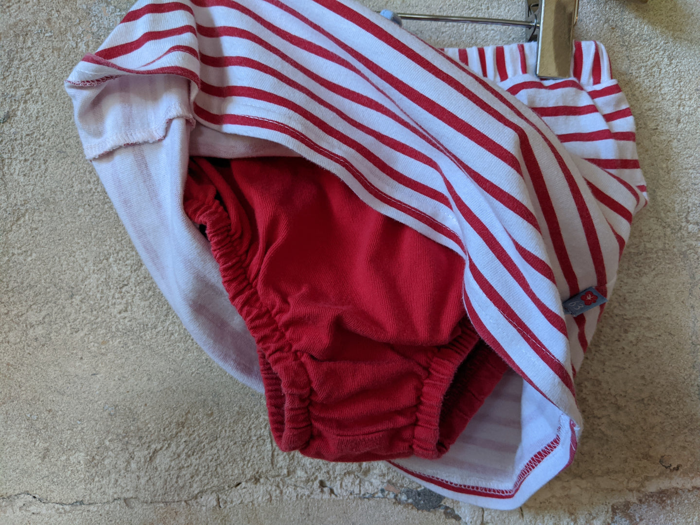 Lovely Red Stripe Cotton Skort 18 Months
