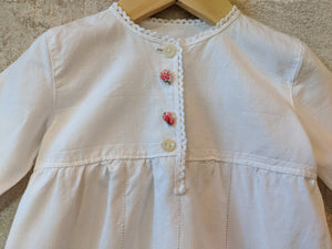 Stunning Antique Cotton Gown with Lace Trim 18 Months