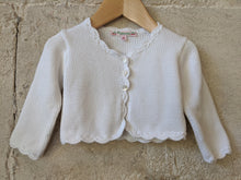 Load image into Gallery viewer, Bonpoint White Cotton Knit Cardigan - 6 Months
