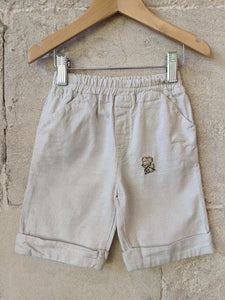 Linen/Cotton Stone Shorts - 12 Months