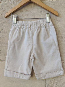 Linen/Cotton Stone Shorts - 12 Months
