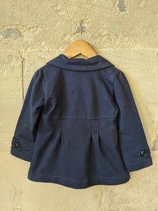 Beautiful French Navy Cotton Jacket - 2 Years