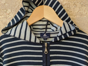 Super Soft Breton Striped Reversible Hooded Top 8 Years