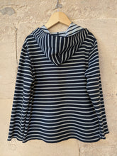 Load image into Gallery viewer, Super Soft Breton Striped Reversible Hooded Top 8 Years
