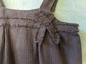 Beautiful Brown French Vest Top 6 Years