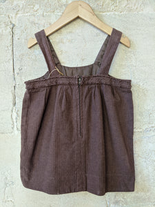 Beautiful Brown French Vest Top 6 Years