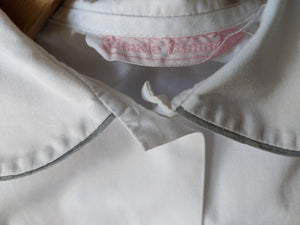 Stunning French Designer Vintage White Cotton Shirt - 9 Years