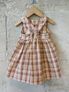 Plaid Cross Over Back Vintage Baby Dress Sale 