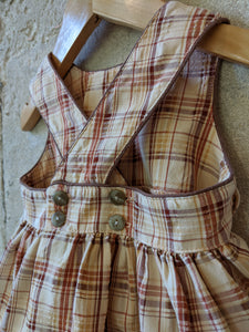 Wonderful French Vintage Plaid Dress - 6 Months