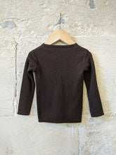 Load image into Gallery viewer, Stunning Vintage Chocolate Brown Rib Knit Cardigan - 12 Months
