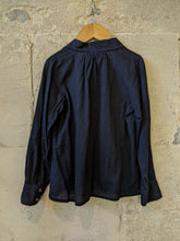 Load image into Gallery viewer, Lovely French Pencil Dot Navy Tunic with Super Cute Buttons - 6 Years
