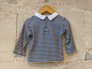 Sweet Striped Long Sleeved Pirate Top - 12 Months