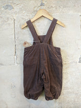 Load image into Gallery viewer, Soft Cotton Lined Taupe Fine Corduroy Dungarees - 9 Months
