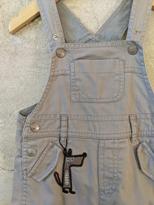 Lovely Lined French Fox Dungarees - 12 Months