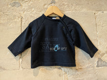 Load image into Gallery viewer, Petit Bateau Classic Soft Navy Sweatshirt - 12 Months
