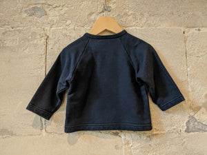 Petit Bateau Classic Soft Navy Sweatshirt - 12 Months