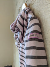 Load image into Gallery viewer, Breton Striped Moussaillon Cosy Hooded Cardigan - 12 Months
