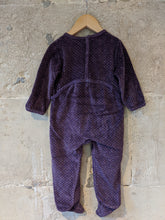 Load image into Gallery viewer, Beautiful Soft Amethyst Polk-a-dot Babygrow - 18 Months
