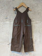 Load image into Gallery viewer, Super French Chocolate Cotton Dungarees - 18 Months
