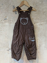 Load image into Gallery viewer, Soft &amp; Warm Teddy Bear Dungarees - 18 Months
