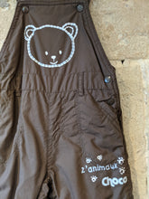 Load image into Gallery viewer, Soft &amp; Warm Teddy Bear Dungarees - 18 Months
