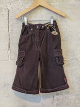 Load image into Gallery viewer, Fabulous French Flared Dark Chocolate Cords - 18 Months
