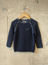 Load image into Gallery viewer, Classic French Navy Cotton Jumper - 18 Months
