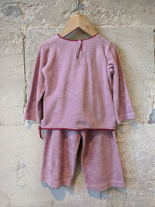 Petit Bateau Dusky Pink Starry Night Pyjamas - 2 Years