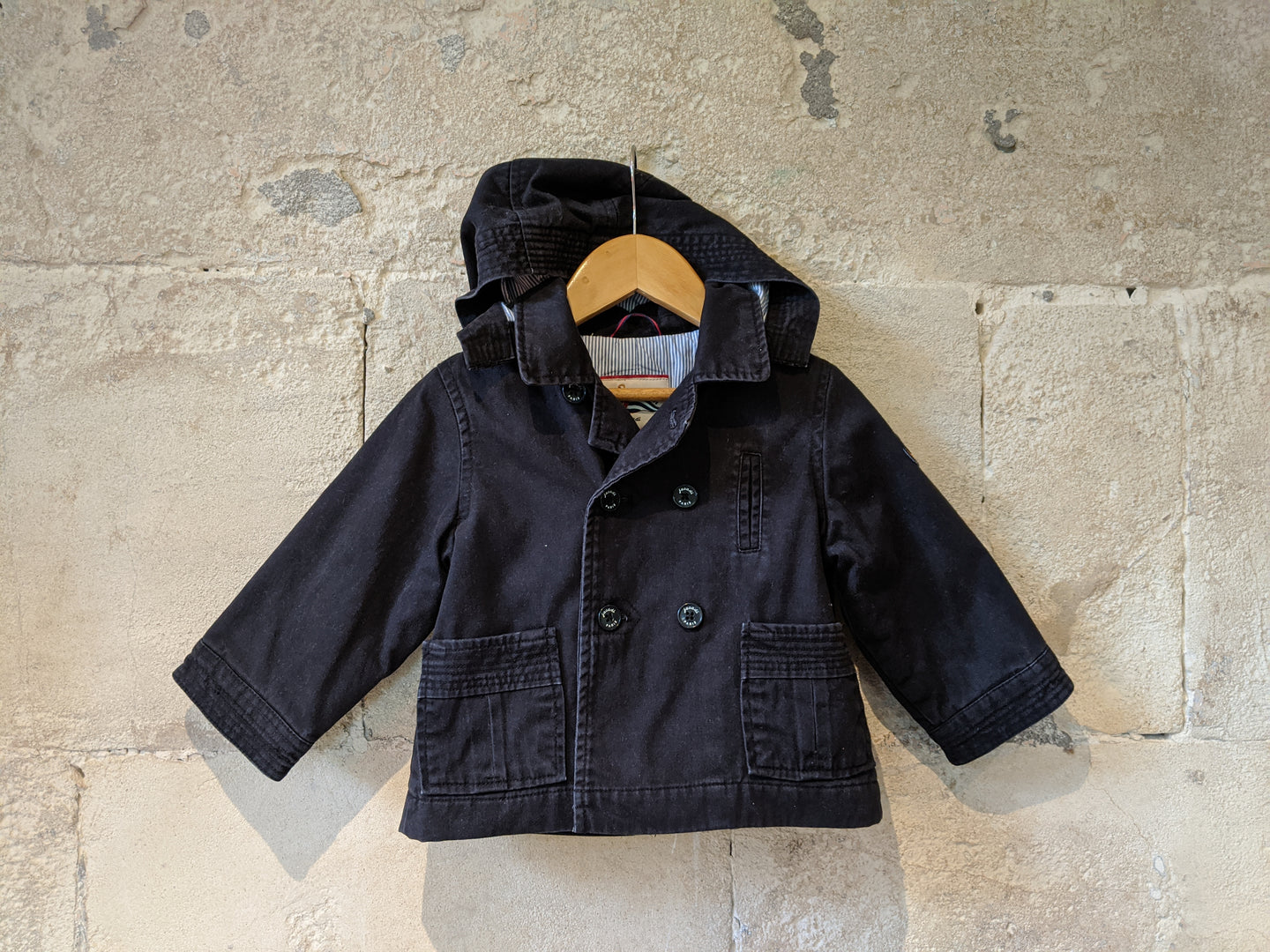 Jacadi Double Breasted Navy Coat - 18 Months