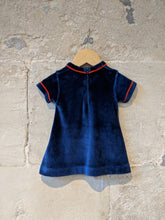 Load image into Gallery viewer, Beautiful Vintage Petit Bateau Jewel Velvet Dress - 6 Months
