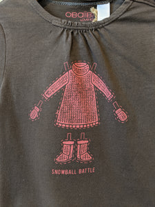Paper Doll Snowball Battle Clothes Top - 2 Years