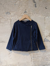 Load image into Gallery viewer, French Navy Asymmetrical Jacket - 6 Years
