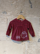 Load image into Gallery viewer, Soft French Striped Woodland Top - 12 Months
